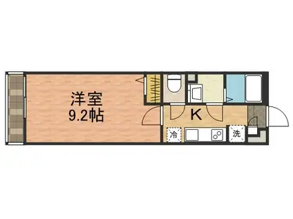 リブリ・ジェロ セヴォム(1K/1階)の間取り写真