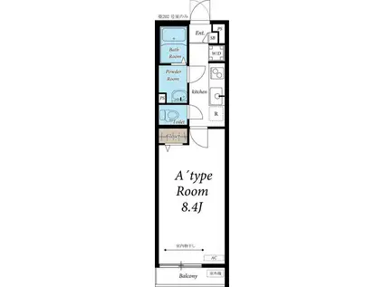 リブリ・アクティー船橋(1K/1階)の間取り写真