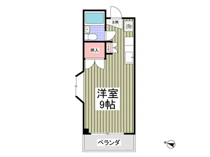 グロリアマンション(ワンルーム/5階)の間取り写真