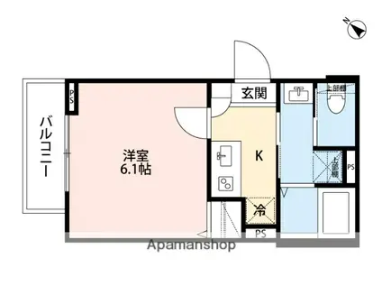 ルナネスト津田沼(1K/3階)の間取り写真