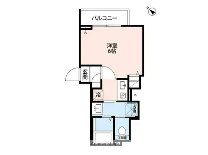 ルナネスト津田沼(1K/1階)の間取り写真