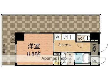 FRONTON サウス BUILDING(1K/7階)の間取り写真