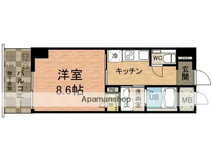 フロントンサウスビル(1K/7階)の間取り写真