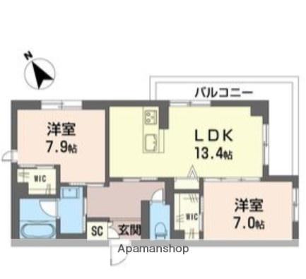 ティエンポ フェリズⅠ(2LDK/2階)の間取り写真