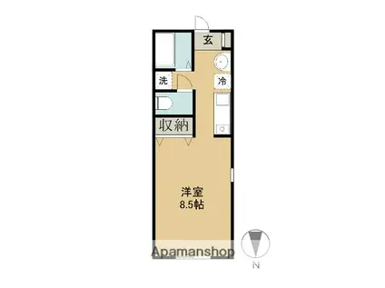 COCO HEIM(ワンルーム/2階)の間取り写真