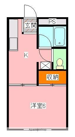 パストラルハウスC(1K/1階)の間取り写真