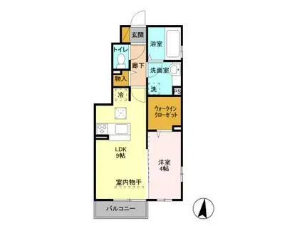 リベルタ(1LDK/1階)の間取り写真