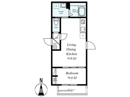 GRADUS八千代中央Ⅱ(1LDK/2階)の間取り写真