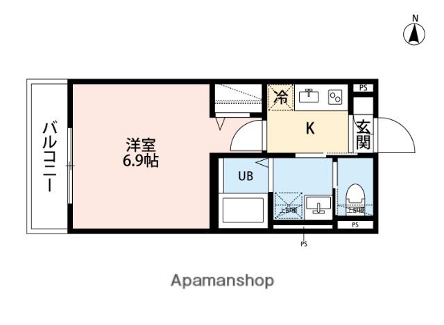 ROBOT HOME 前原Ⅱ(1K/1階)の間取り写真