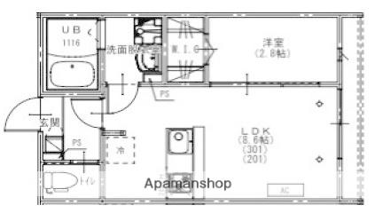 KEIAI RESIDENCE 北習志野Ⅲ(1LDK/3階)の間取り写真