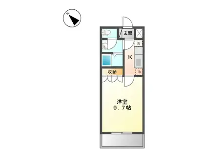 ムーンレジデンス(1K/1階)の間取り写真