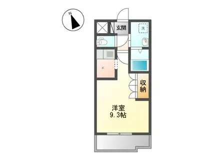 ドルフィン・コート(1K/1階)の間取り写真