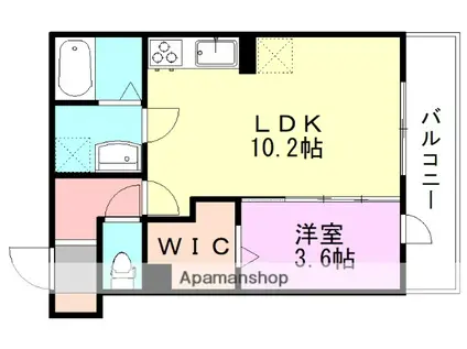 プラムガーデンⅢ(1LDK/1階)の間取り写真