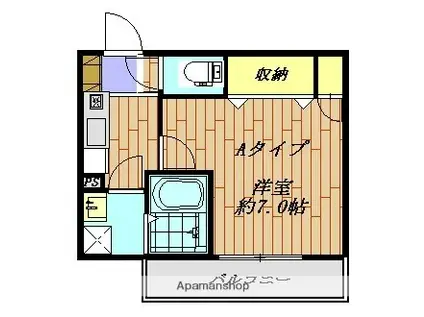 リヴテラス(1K/1階)の間取り写真