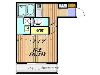 リヴテラス(1K/1階)の間取り写真