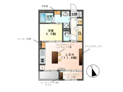 MAISON DE THALIA(1LDK/3階)の間取り写真