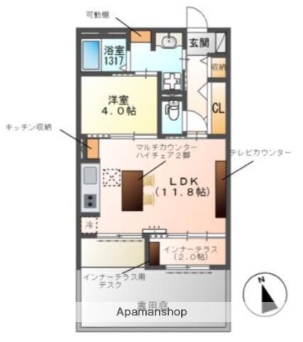 パークエステートⅠ(1LDK/2階)の間取り写真
