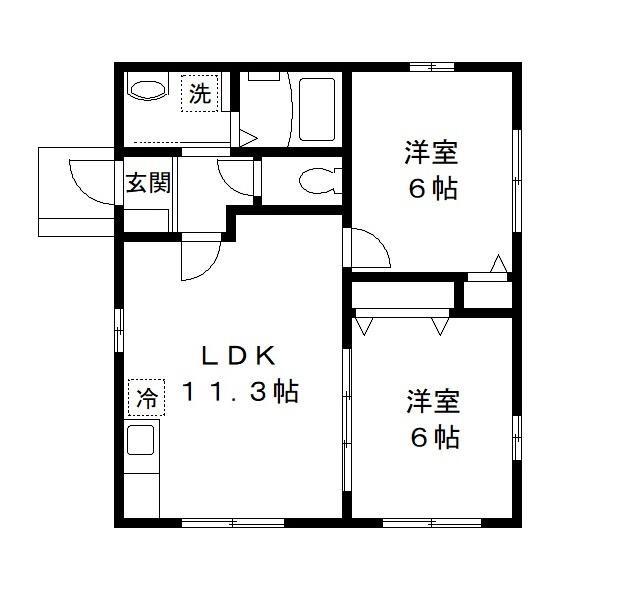 京成電鉄本線 京成成田駅 バス乗車時間:27分 千葉交通 ファミリータウン入口バス停で下車 徒歩12分 1階建 築11年(2LDK)の間取り写真