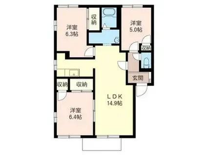 ソフィア(3LDK/2階)の間取り写真