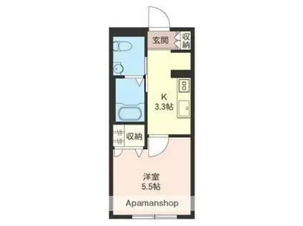 MIO八千代(1K/1階)の間取り写真