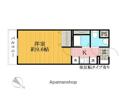 エトワール久保田(1K/3階)の間取り写真