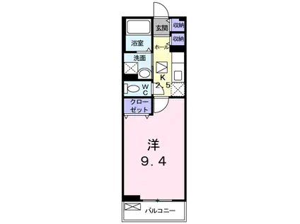 カーサ・アニメート(1K/1階)の間取り写真