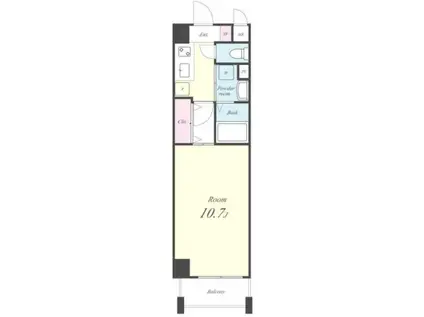 ラ・ヴェルジェ(1K/4階)の間取り写真