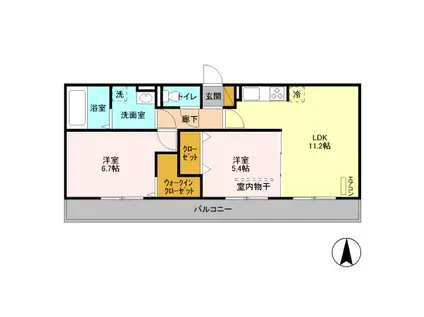 DROOM SAKURA.K(2LDK/3階)の間取り写真