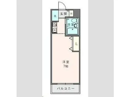 サンハイツ習志野(ワンルーム/3階)の間取り写真