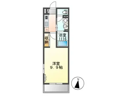 ARUKAS(1K/3階)の間取り写真