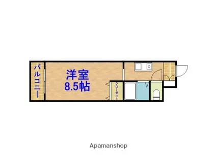 英マンション(1K/3階)の間取り写真