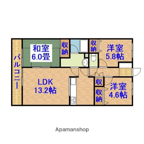 メヌエット81(3LDK/9階)の間取り写真