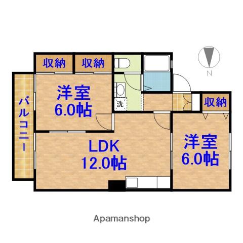 パストラルコート(2LDK/2階)の間取り写真