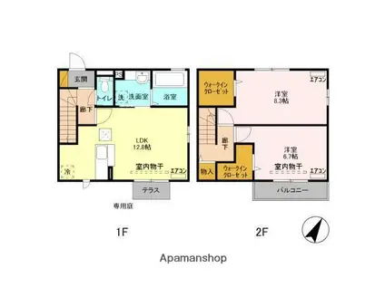 パレ久保田(2LDK/1階)の間取り写真