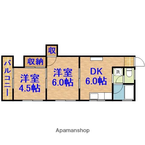 コーポ小藤(2DK/1階)の間取り写真