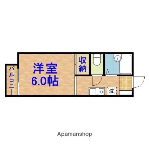 パークサイドヒル(1K/1階)の間取り写真
