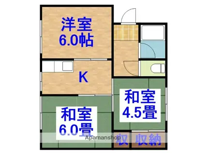 辰巳台ハイム(3DK/5階)の間取り写真