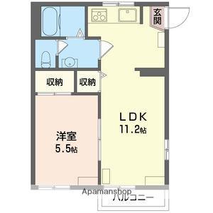 クレールハイツ(1LDK/2階)の間取り写真