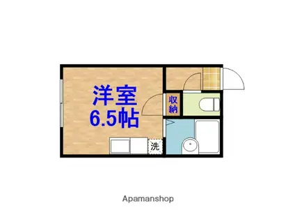 リバークリスタル(ワンルーム/1階)の間取り写真