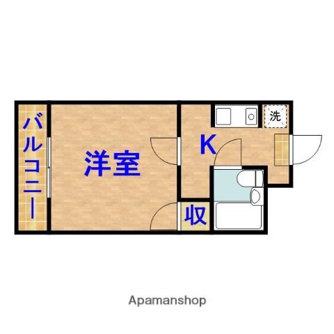 平田ハイツ(1K/1階)の間取り写真