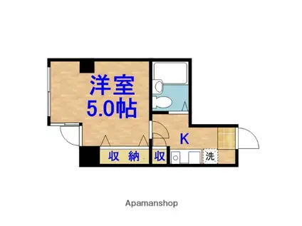 ロザール市原(1K/2階)の間取り写真