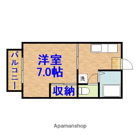 モアグレイス姉崎(1K/1階)の間取り写真