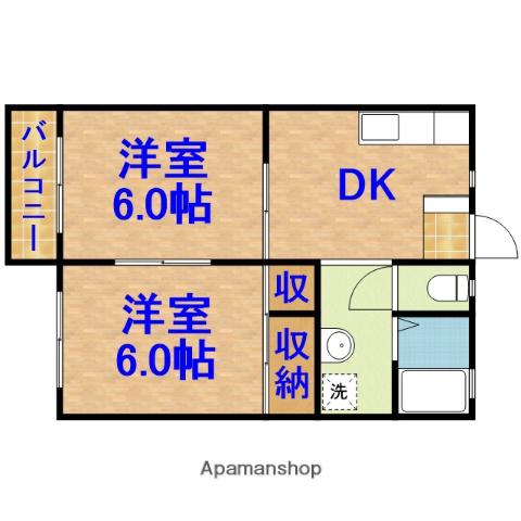 サンプレジオ市原(2DK/1階)の間取り写真