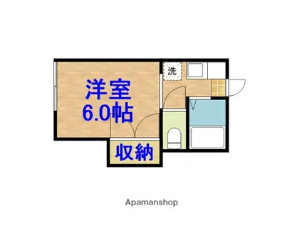 セブンハイツ平田A(ワンルーム/2階)の間取り写真