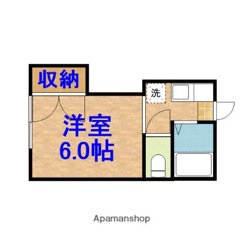 セブンハイツ平田A(ワンルーム/1階)の間取り写真