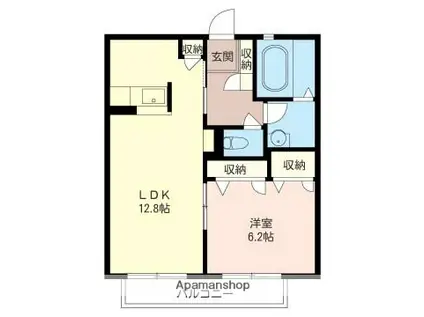 ニュアージュ(1LDK/2階)の間取り写真