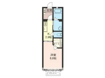 ラ・ネージュⅠ(1K/1階)の間取り写真