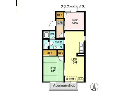 メゾンクレール参番館(2LDK/1階)の間取り写真