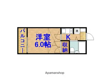 アメニティ誉田(1K/1階)の間取り写真