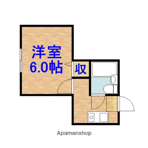 リバーストーンⅡ(1K/2階)の間取り写真